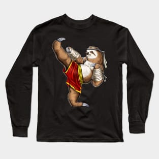 Sloth Muay Thai Fighter Long Sleeve T-Shirt